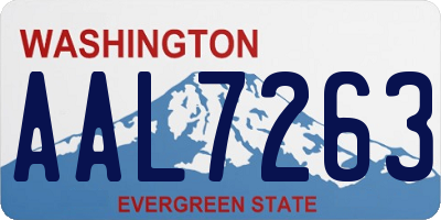 WA license plate AAL7263