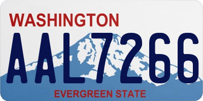 WA license plate AAL7266