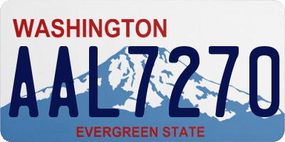 WA license plate AAL7270