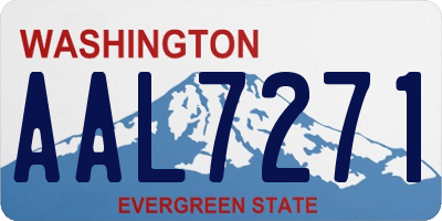 WA license plate AAL7271