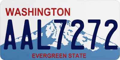 WA license plate AAL7272