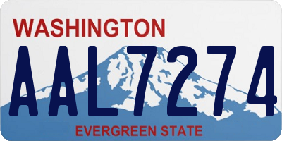 WA license plate AAL7274