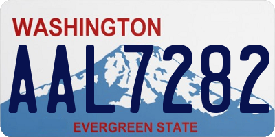 WA license plate AAL7282