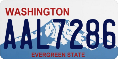WA license plate AAL7286