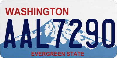 WA license plate AAL7290