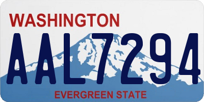 WA license plate AAL7294