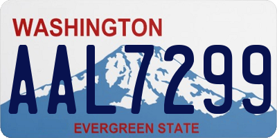 WA license plate AAL7299
