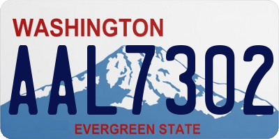WA license plate AAL7302
