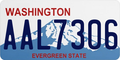 WA license plate AAL7306