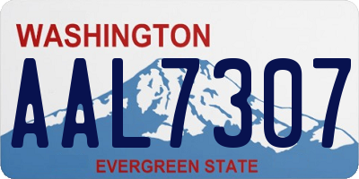 WA license plate AAL7307