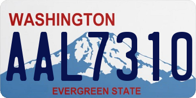 WA license plate AAL7310