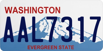 WA license plate AAL7317