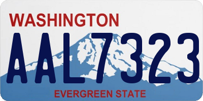 WA license plate AAL7323