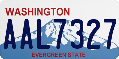 WA license plate AAL7327