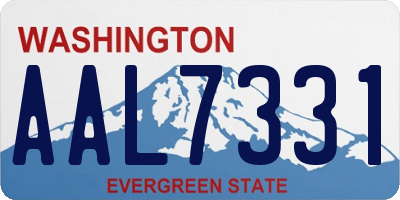 WA license plate AAL7331