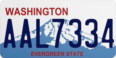 WA license plate AAL7334