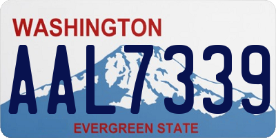 WA license plate AAL7339
