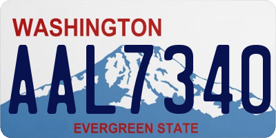 WA license plate AAL7340