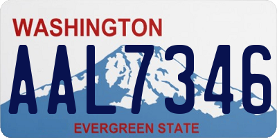 WA license plate AAL7346