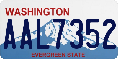 WA license plate AAL7352
