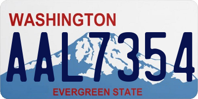 WA license plate AAL7354