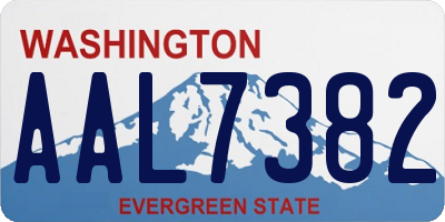 WA license plate AAL7382