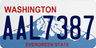 WA license plate AAL7387