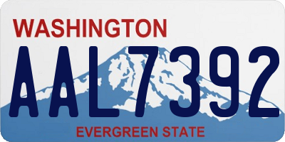 WA license plate AAL7392