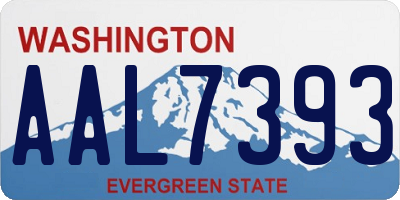 WA license plate AAL7393
