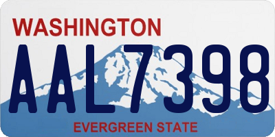 WA license plate AAL7398