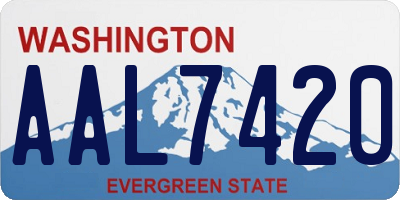 WA license plate AAL7420