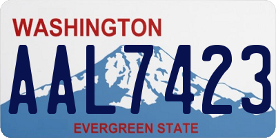 WA license plate AAL7423