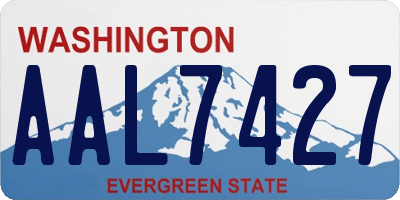 WA license plate AAL7427