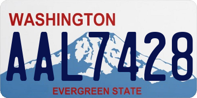 WA license plate AAL7428