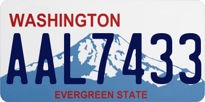 WA license plate AAL7433