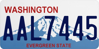 WA license plate AAL7445