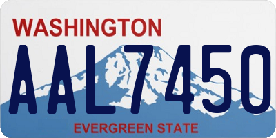 WA license plate AAL7450