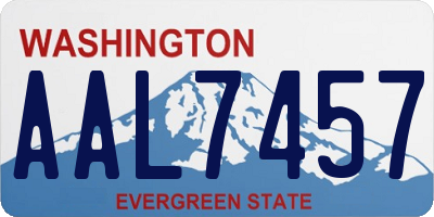 WA license plate AAL7457