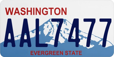 WA license plate AAL7477