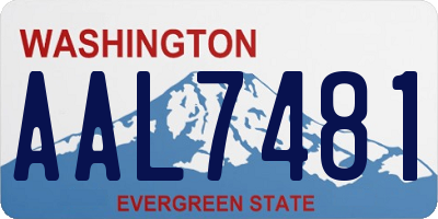 WA license plate AAL7481