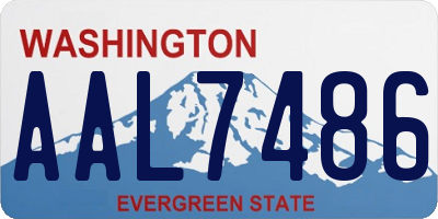 WA license plate AAL7486