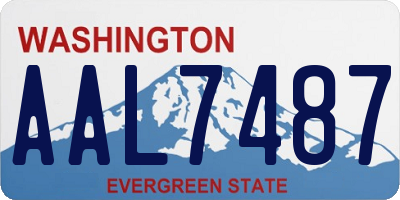 WA license plate AAL7487