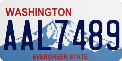 WA license plate AAL7489