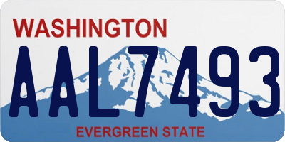 WA license plate AAL7493