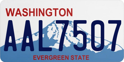 WA license plate AAL7507