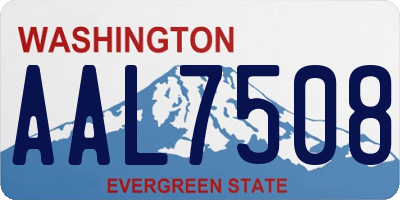 WA license plate AAL7508