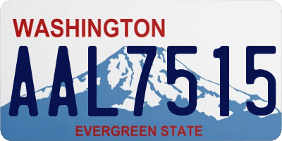 WA license plate AAL7515