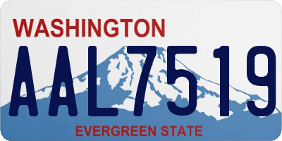 WA license plate AAL7519