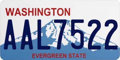 WA license plate AAL7522