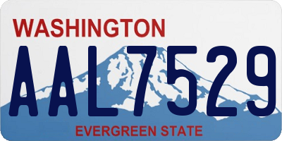 WA license plate AAL7529